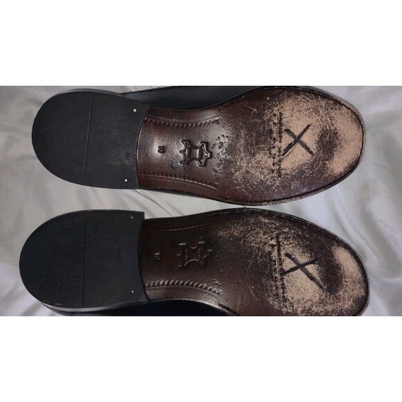 EUC Sz 10 W Giorgio Brutini Le Glove Black Leather Tassel Loafers Men's - Picture 6 of 7